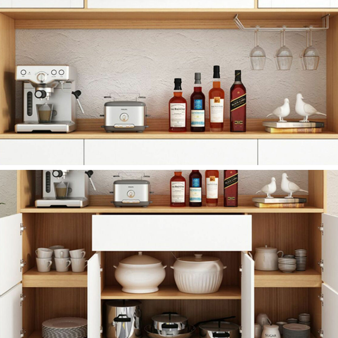 78,74 "H Sideboard Moderner Style Dining -Server mit 1 Schublade für Küchen- und Esszimmer