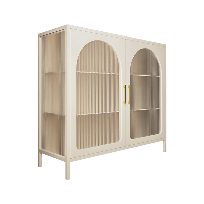 Glam Style Buffet Server Glass 2 porta da pranzo altezza da 38 pollici per soggiorno