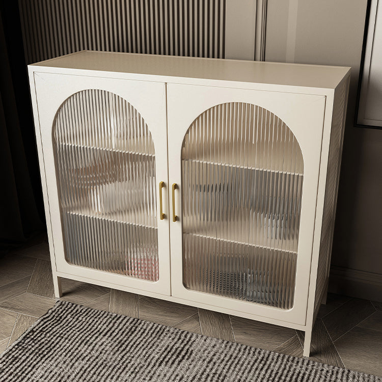 Glam Style Buffet Server Glass 2 porta da pranzo altezza da 38 pollici per soggiorno