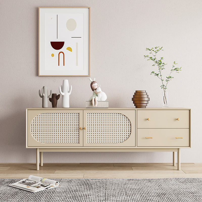 Pine Wood Living Room Sideboard Cabinet Modern Server with Drawers and Storage https: res.litfad.com site img item 2022 07 1200x1200.jpg Wicker & Rattan Clearhalo 'buffet_sideboard' 'Buffets & Sideboards' 'furn' 'furn_buffet_sideboard' 'Furniture' 'Kitchen & Dining Furniture' 5190098