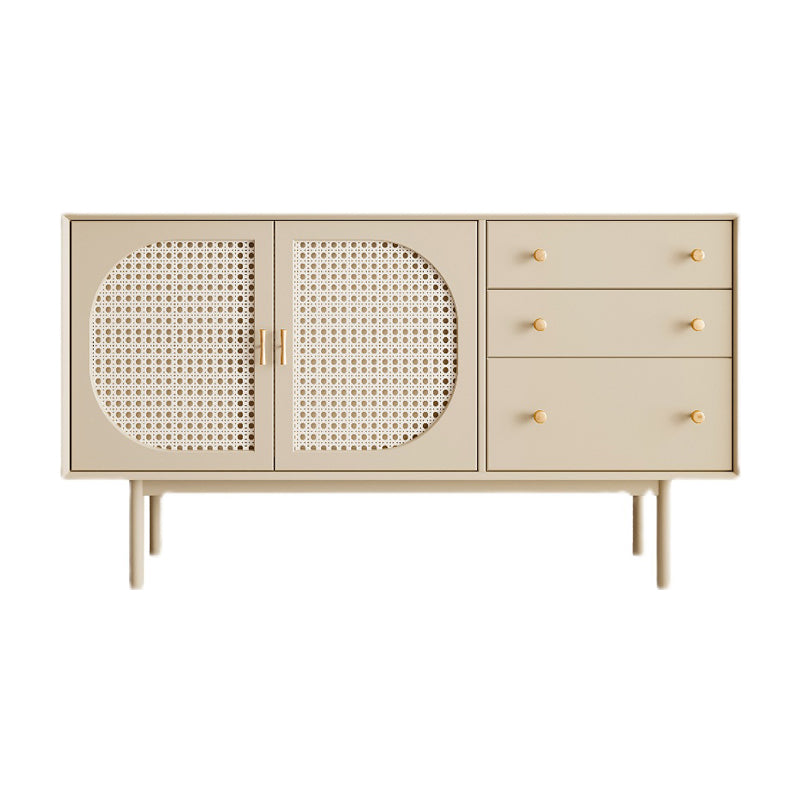 Pine Wood Living Room Sideboard Cabinet Modern Server with Drawers and Storage Clearhalo 'buffet_sideboard' 'Buffets & Sideboards' 'furn' 'furn_buffet_sideboard' 'Furniture' 'Kitchen & Dining Furniture' 5190106