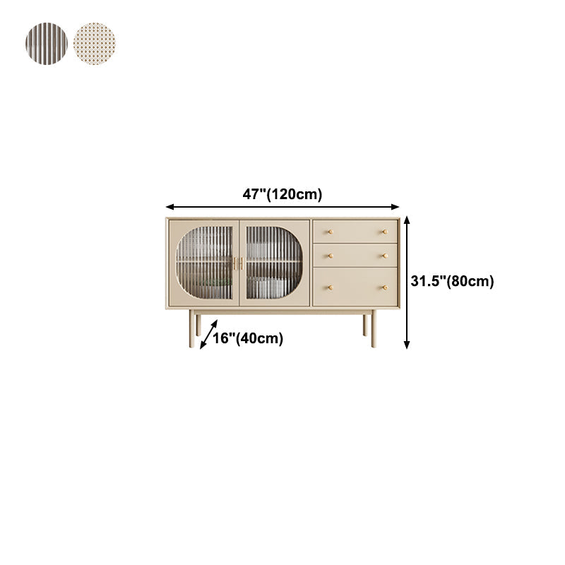 Pine Wood Living Room Sideboard Cabinet Modern Server with Drawers and Storage Clearhalo 'buffet_sideboard' 'Buffets & Sideboards' 'furn' 'furn_buffet_sideboard' 'Furniture' 'Kitchen & Dining Furniture' 5190112
