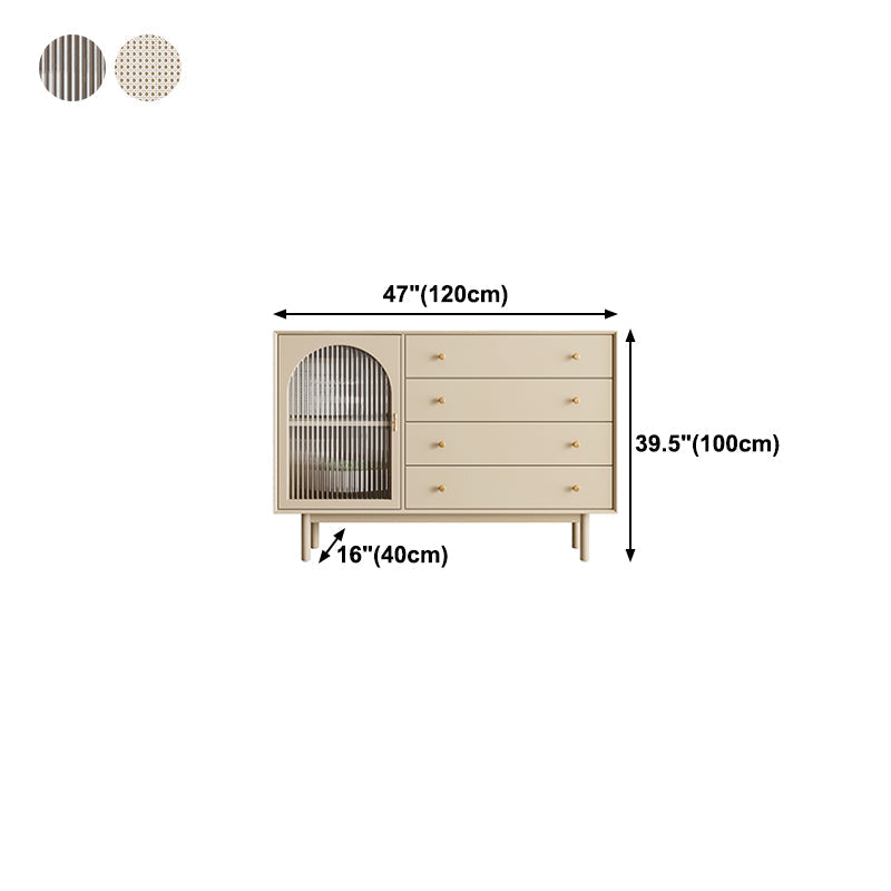 Pine Wood Living Room Sideboard Cabinet Modern Server with Drawers and Storage Clearhalo 'buffet_sideboard' 'Buffets & Sideboards' 'furn' 'furn_buffet_sideboard' 'Furniture' 'Kitchen & Dining Furniture' 5190119