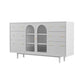 Minimalism 36-inch Height Sideboard 6 Drawer 2 Doors Server for Living Room