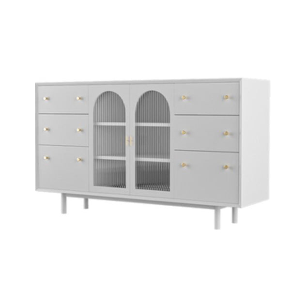 Minimalism 36-inch Height Sideboard 6 Drawer 2 Doors Server for Living Room