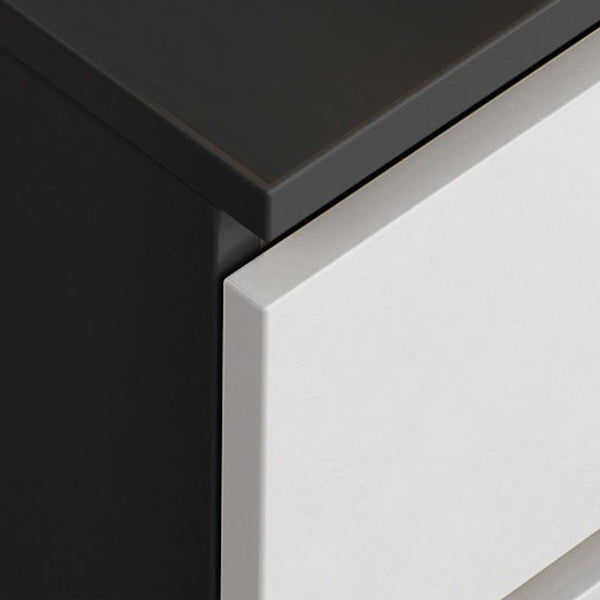 Server bianco moderno in legno ingegnerizzato con cassetto per soggiorno