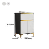 Server bianco moderno in legno ingegnerizzato con cassetto per soggiorno