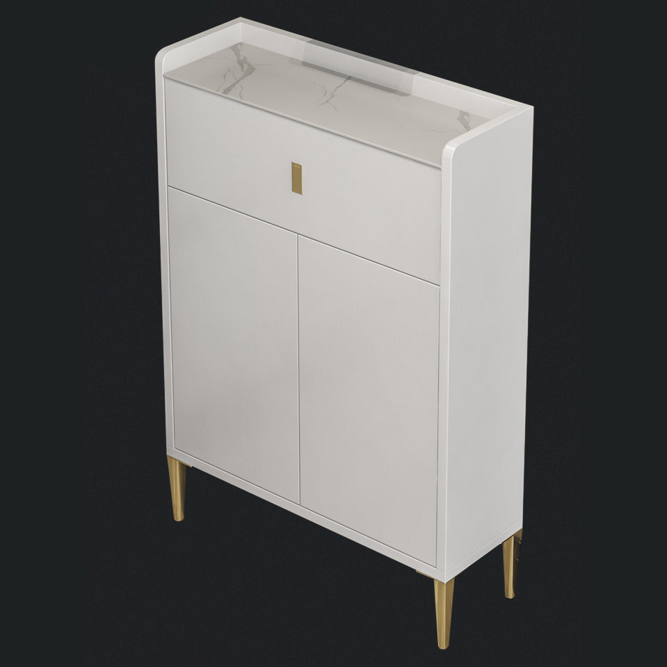 Pista de madera blanca de 1 cortavadora servidor moderno con encimera de piedra para sala de estar