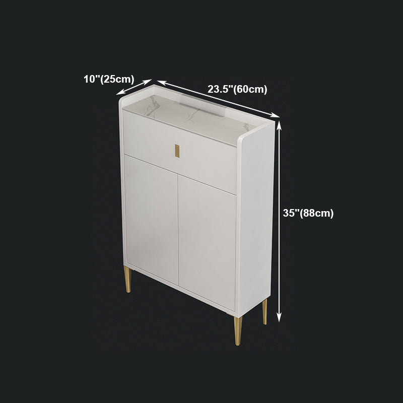 Pista de madera blanca de 1 cortavadora servidor moderno con encimera de piedra para sala de estar