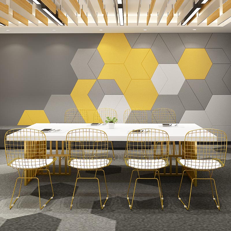 Escritorio de escritura de madera de pino blanca escritorio de base de hierro dorado escritorio rectangular