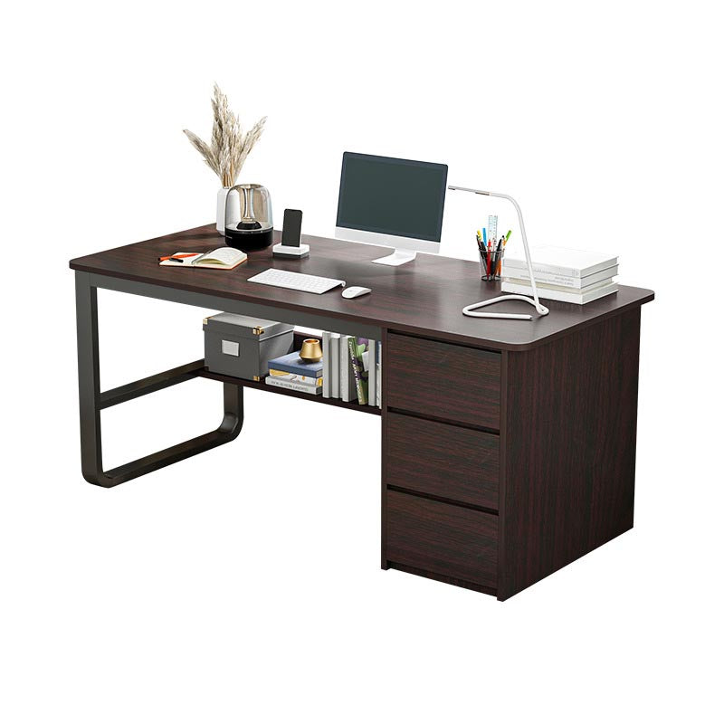 Zeitgenössischer Stil Engineered Wood Desk Rechteck Schreibtisch mit Schubladen für Büro