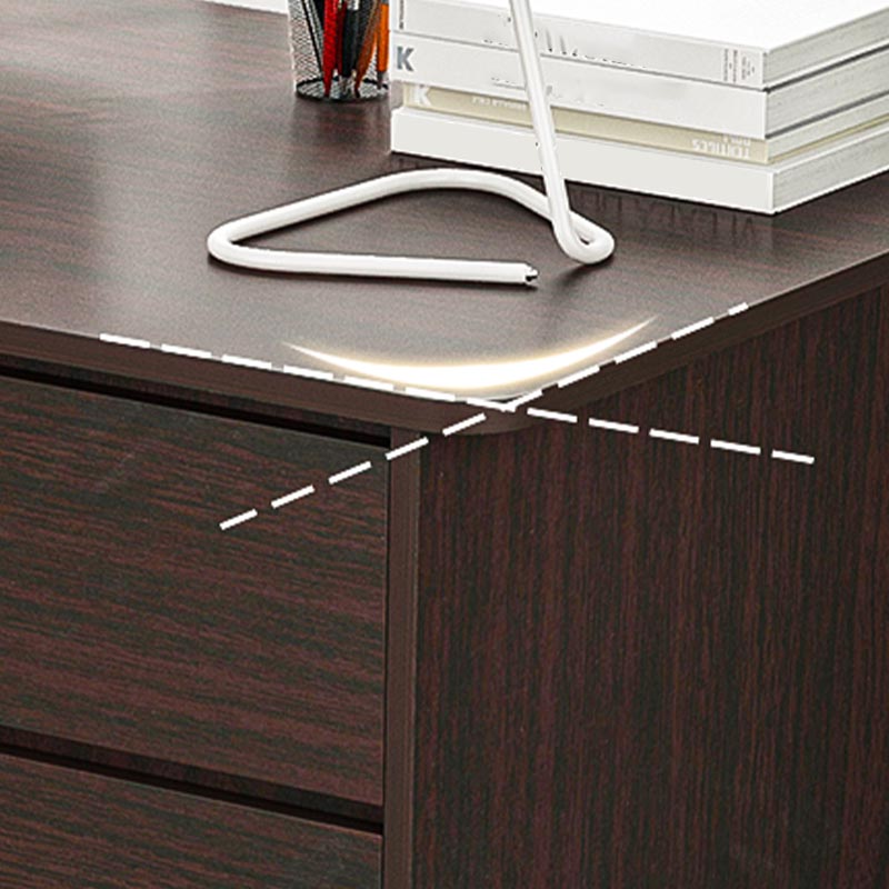 Zeitgenössischer Stil Engineered Wood Desk Rechteck Schreibtisch mit Schubladen für Büro