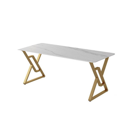 Sintered Stone Top Writing Desk Contemporary Rectangular Desk for Bedroom