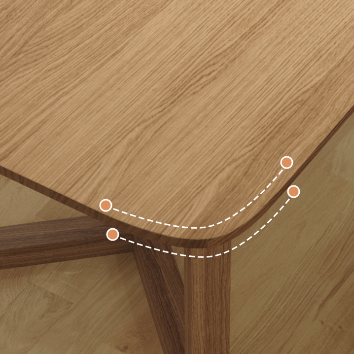 Bureau d'écriture de style moderne bureau de bureau en bois massif rectangulaire pour la maison