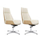 High Back Executive Chair Contemporary Faux Leather Armless Chair