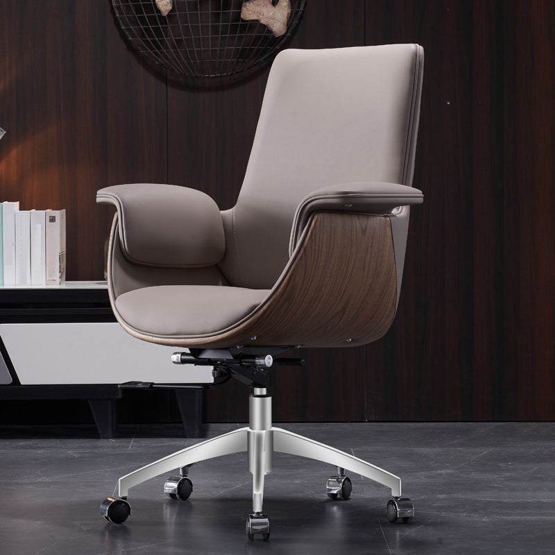 Silla de tareas ergonómicas ejecutivas Base de metal cromado silla de oficina contemporánea