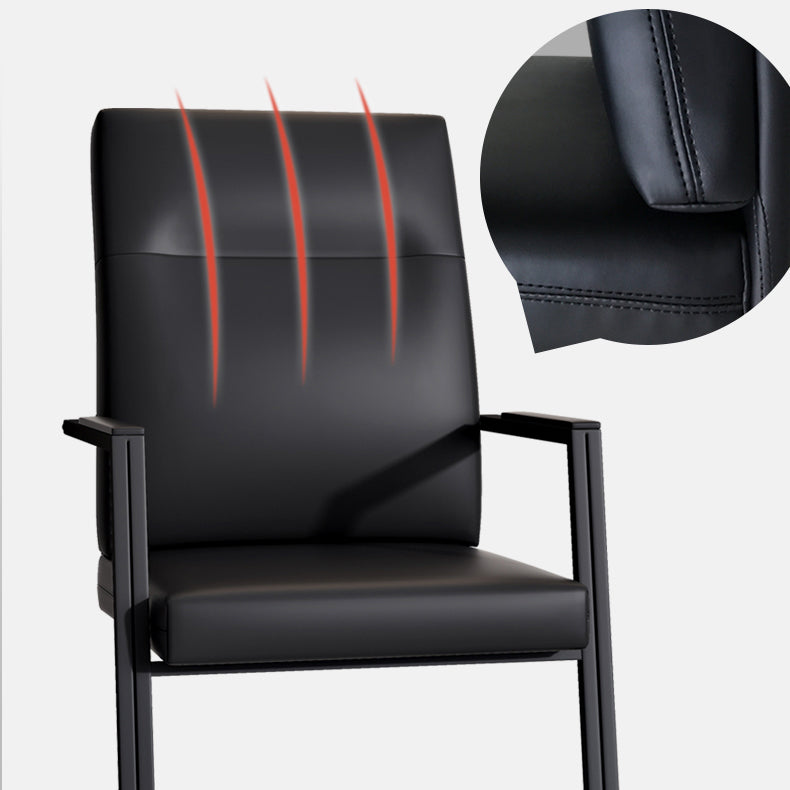 Sedia da lavoro a braccio in stile moderno in vetro.