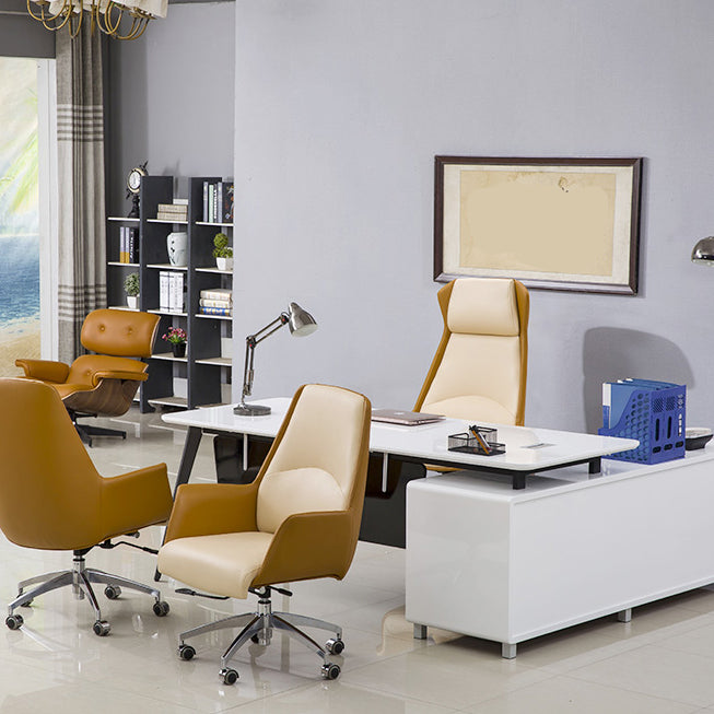 Armloze faux lederen bureaustoel moderne lengte-verstelbare uitvoerende stoel