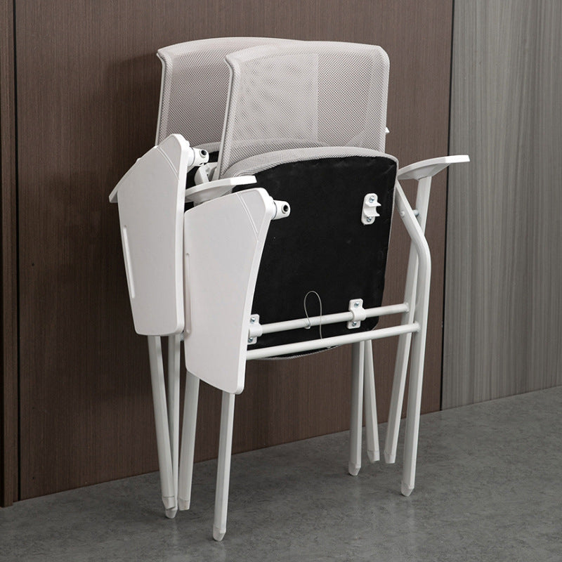 Modern Office Chair with Arms Mid Back Conference Chair with White Frame Clearhalo 'furn' 'furn_office_chair' 'Furniture' 'Office Chairs' 'Office Furniture' 'office_chair' 5190549