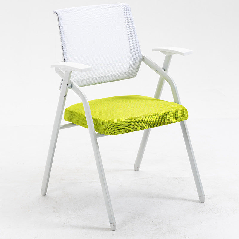 Modern Office Chair with Arms Mid Back Conference Chair with White Frame Clearhalo 'furn' 'furn_office_chair' 'Furniture' 'Office Chairs' 'Office Furniture' 'office_chair' 5190553