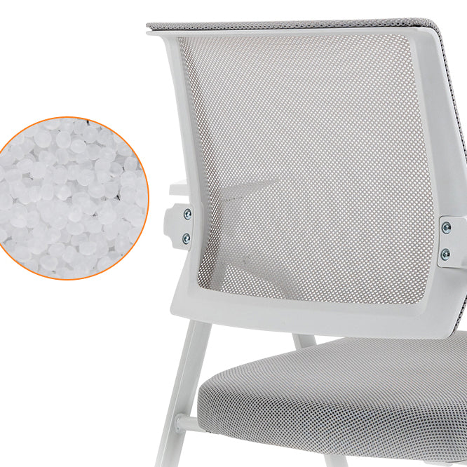 Modern Office Chair with Arms Mid Back Conference Chair with White Frame Clearhalo 'furn' 'furn_office_chair' 'Furniture' 'Office Chairs' 'Office Furniture' 'office_chair' 5190561