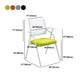Modern Office Chair with Arms Mid Back Conference Chair with White Frame Clearhalo 'furn' 'furn_office_chair' 'Furniture' 'Office Chairs' 'Office Furniture' 'office_chair' 5190567