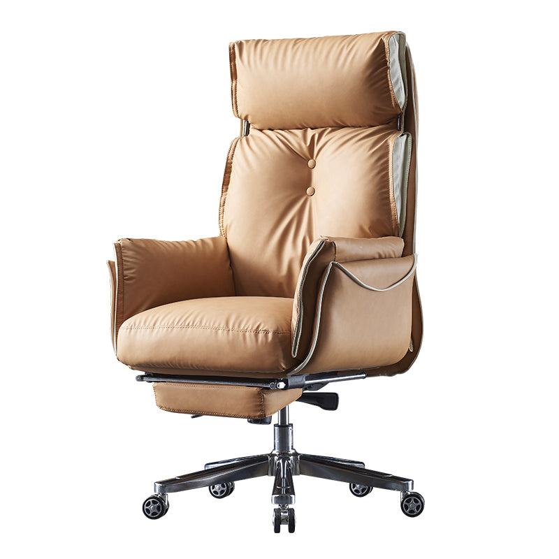 Faux Leather Executive Chair Modern High Back Padded Arms Office Chair Clearhalo 'furn' 'furn_office_chair' 'Furniture' 'Office Chairs' 'Office Furniture' 'office_chair' 5190603