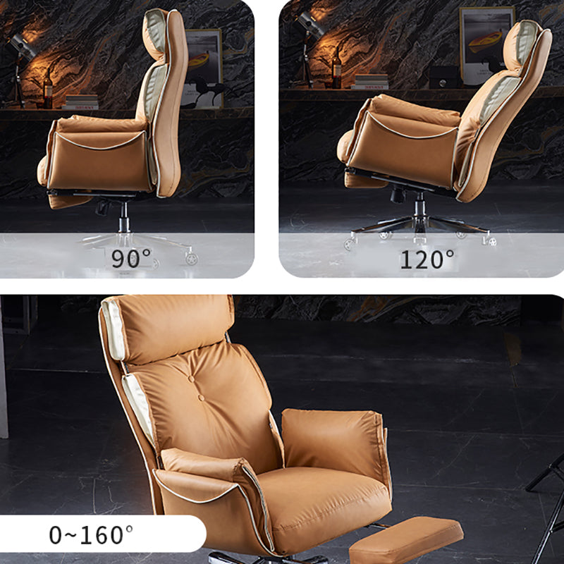 Faux Leather Executive Chair Modern High Back Padded Arms Office Chair Clearhalo 'furn' 'furn_office_chair' 'Furniture' 'Office Chairs' 'Office Furniture' 'office_chair' 5190606