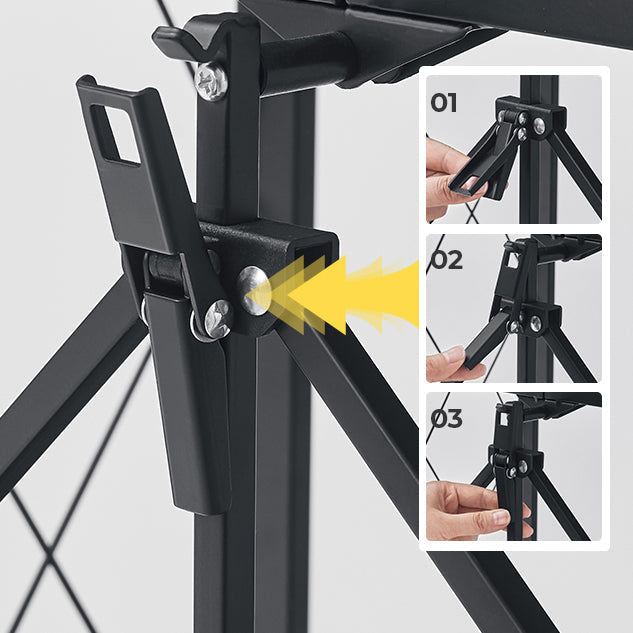 Metal Floating Bookcase Contemporary Style Open Back Bookshelf with Wheels