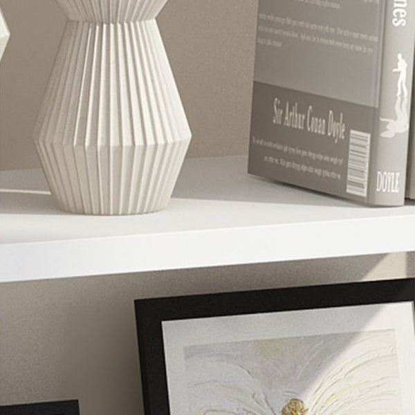 Wooden Etagere Bookcase Modern Bookshelf with Rectangular Shelves