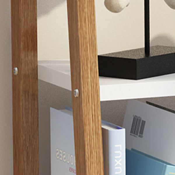 Wooden Etagere Bookcase Modern Bookshelf with Rectangular Shelves