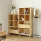 Contemporary Style Wooden Bookcase Vertical Closed Back Bookshelf