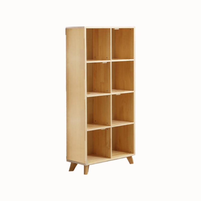 Contemporary Style Wooden Bookcase Vertical Closed Back Bookshelf