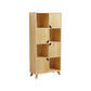 Contemporary Style Wooden Bookcase Vertical Closed Back Bookshelf