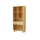 Contemporary Style Wooden Bookcase Vertical Closed Back Bookshelf