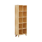 Contemporary Style Wooden Bookcase Vertical Closed Back Bookshelf