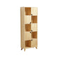 Contemporary Style Wooden Bookcase Vertical Closed Back Bookshelf