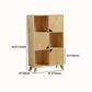 Contemporary Style Wooden Bookcase Vertical Closed Back Bookshelf
