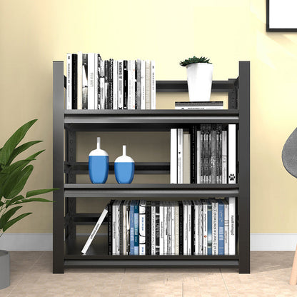 Modern Style Bookshelf 3-shelf Open Back Metal Bookcase for Home