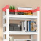 Modern Style Bookshelf 3-shelf Open Back Metal Bookcase for Home