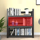 Modern Style Bookshelf 3-shelf Open Back Metal Bookcase for Home