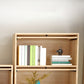 Contemporary Wooden Bookcase Vertical Closed Back Bookshelf for Home Office