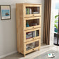 Contemporary Wooden Bookcase Vertical Closed Back Bookshelf for Home Office