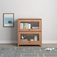 Contemporary Wooden Bookcase Vertical Closed Back Bookshelf for Home Office