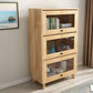 Contemporary Wooden Bookcase Vertical Closed Back Bookshelf for Home Office