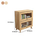 Contemporary Wooden Bookcase Vertical Closed Back Bookshelf for Home Office