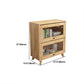 Contemporary Wooden Bookcase Vertical Closed Back Bookshelf for Home Office
