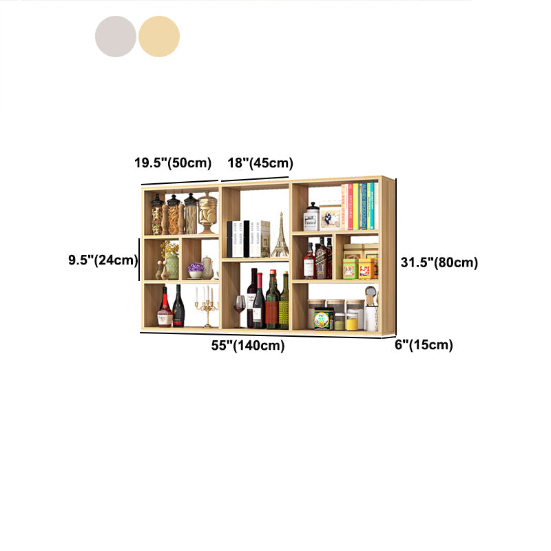 Estantería contemporánea estantería horizontal estantería de madera fabricada