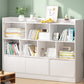 Standard Bookshelf With Doors Contemporary Bookcase for Study Room