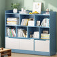 Standard Bookshelf With Doors Contemporary Bookcase for Study Room